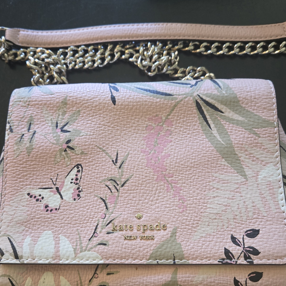 Kate Spade Pink Crossbody Bag with Floral Design